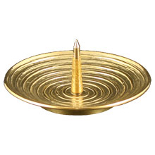 Rillen-Teller, Ø 10 cm, gr. Dorn, gold