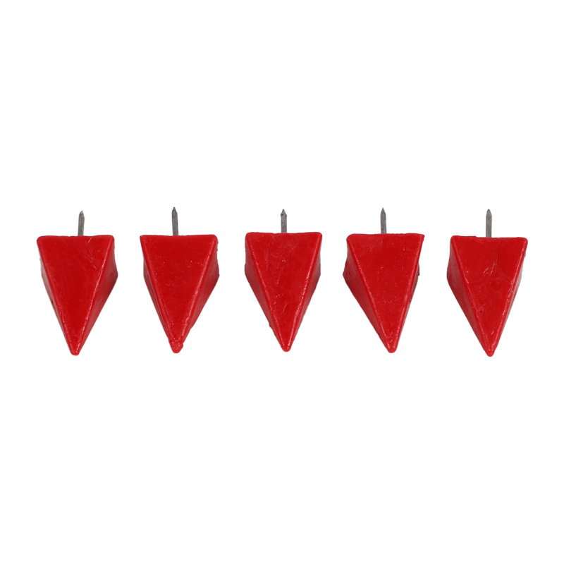 5 Wachsnägel, klein, rot, ~17x17x27mm