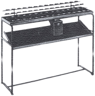 Opferlichtetisch, 45010, 45 Brennstellen, HxBxT=90x80, mit Opferstock