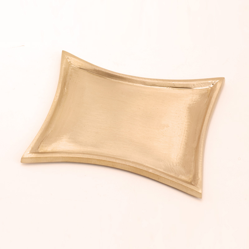 Trapezleuchter klein, gold matt, 11 x 7 cm