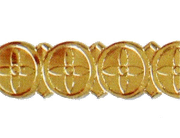 Wachsauflage, Borte, BG01, gold, Detailansicht