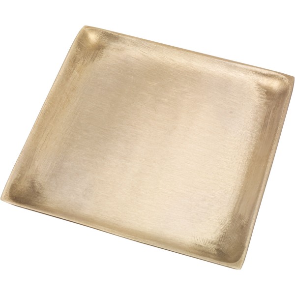 Kerzenteller, quadrat, 11 x 11 cm, gold matt