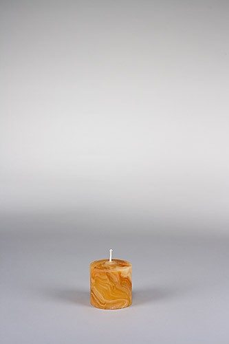 Stumpenkerze, 6 x 6 cm, 100% Bienenwachs, handgeknetet