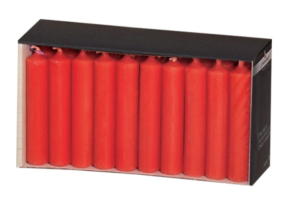 30 Pyramidenkerzen, 70x14, rot