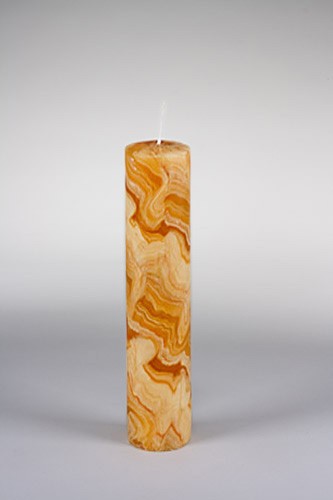 Stumpenkerze, 30 x 6 cm, 100% Bienenwachs, handgeknetet