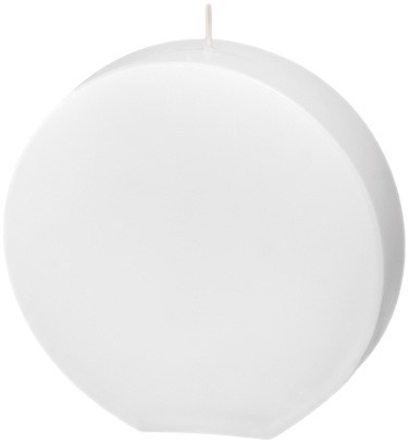 Formenkerze, Scheibe klein, 140 x 145 x 37 mm, weiß getaucht, #13516