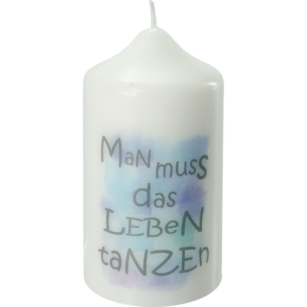 Spruchkerze, Man muss das Leben tanzen,120x60, Nr.8026