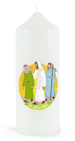 Patenkerze, Du gehst mit!, P131, 165x60, weiß