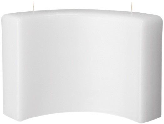 Form 13526, Bogen m. 2 Dochten, 150 x 240 x 45 mm, weiß getaucht