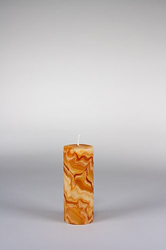 Stumpenkerze, 15 x 6 cm, 100% Bienenwachs, handgeknetet