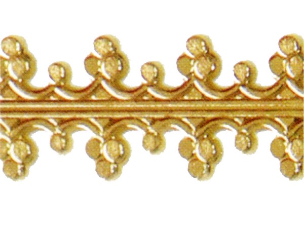 Wachsauflage, Borte, BG02, gold, Detailansicht