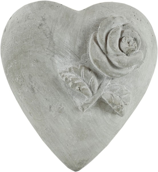 Grabschmuck, Herz mit Rose, 10x11x5,5cm