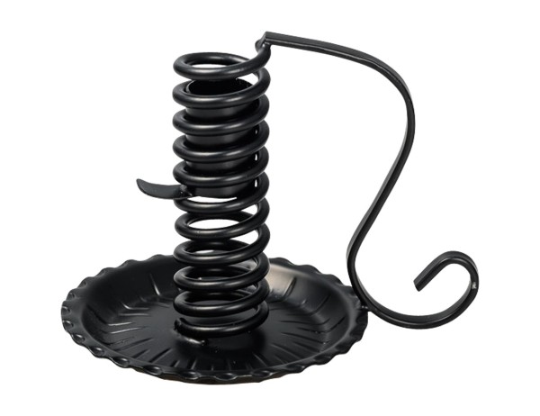 Drehleuchter / Spiralleuchter, schwarz, Höhe ca. 12cm