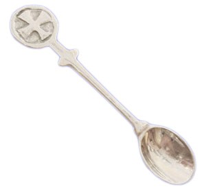 Weihrauchlöffel, Messing vernickelt, L10cm