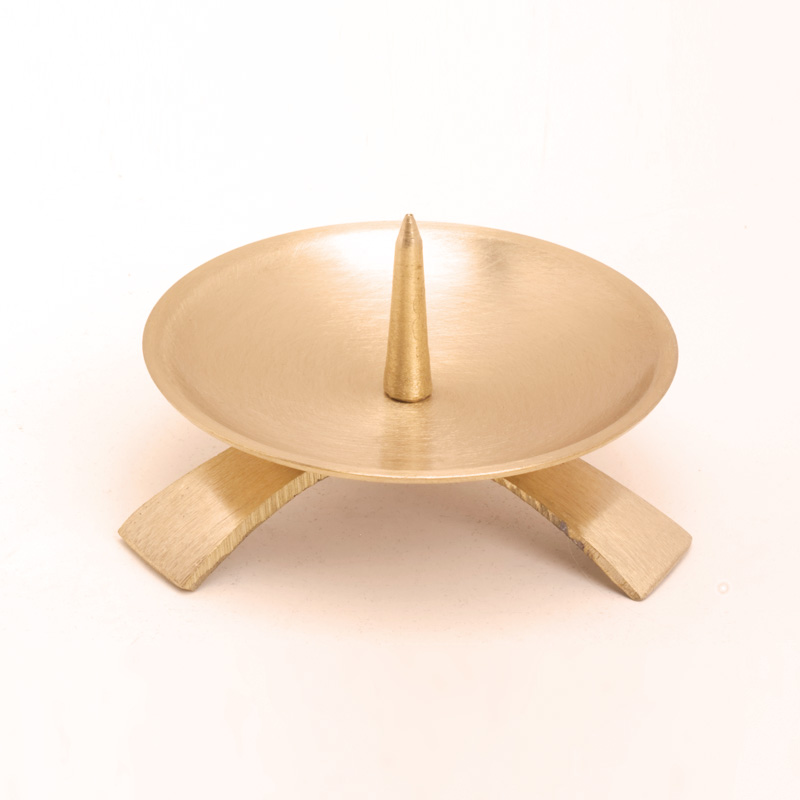 Dreifußleuchter klein, gold matt, Ø 9,5 cm