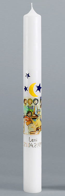 Kommunionkerze, Eine Liebe, die sich gewaschen hat, 5914, Größe wählbar