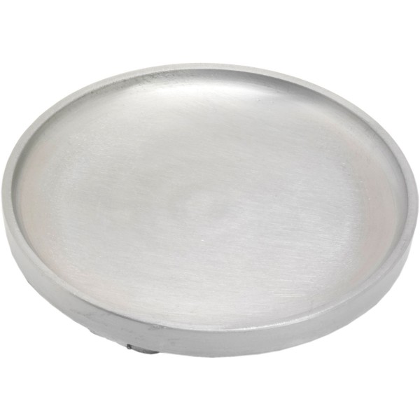 Kerzenteller, rund groß, Ø = 12 cm, silber matt