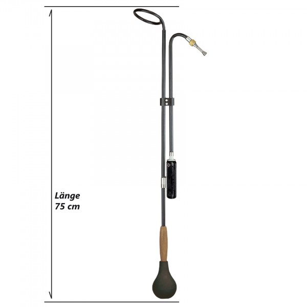 Anzündlöscher, Gas, Blasebalg, Löschring, Länge 75 cm