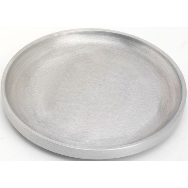 Kerzenteller, rund klein, Ø=10cm, silber matt