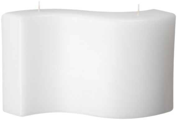 Formenkerze, Welle, 150 x 260 x 45 mm, weiß getaucht, #13520