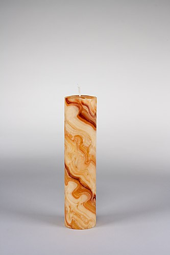 Stumpenkerze, 25 x 6 cm, 100% Bienenwachs, handgeknetet