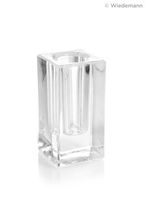 Kerzenleuchter aus Glas, 80x40x40 mm, für Kerzen bis 23 mm Durchmesser