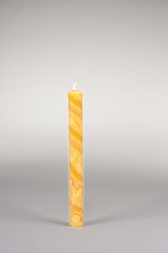 Stabkerze, 25 x 2,2 cm, 100% Bienenwachs, handgeknetet