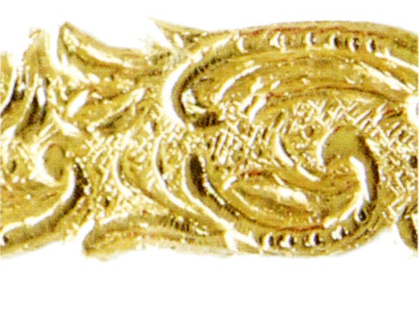 Wachsauflage, Borte, BG08, glanzgold, Detailansicht