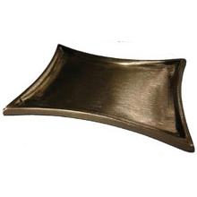 Trapezleuchter groß, gold matt, 17 x 10 cm