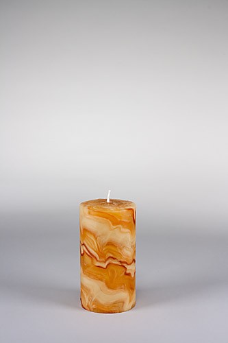 Stumpenkerze, 15 x 8 cm, 100% Bienenwachs, handgeknetet
