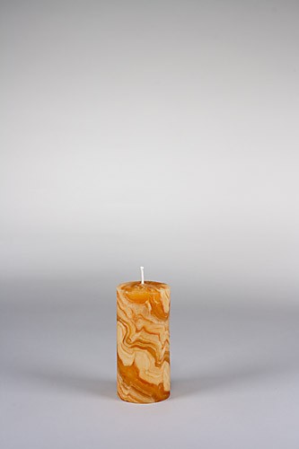 Stumpenkerze, 12,5 x 6 cm, 100% Bienenwachs, handgeknetet