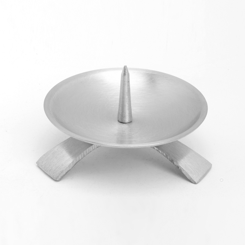 Dreifußleuchter mittel, silber matt, Ø 11,5 cm