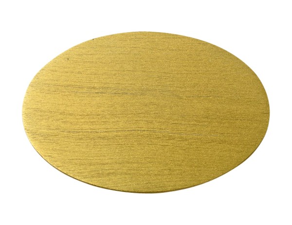 Kerzenteller, Alu, gold, Oval, 13,5 x 10 cm / Für Ovale Kerzen mit Grundfläche 9 x 6 cm