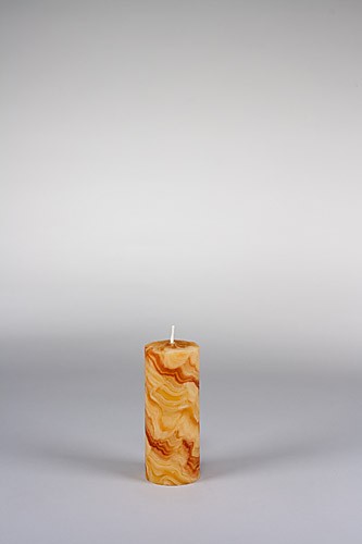 Stumpenkerze, 12,5 x 5 cm, 100% Bienenwachs, handgeknetet