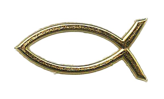 Wachsauflage, Fisch, glanzgold, 40x18 mm