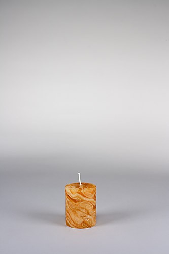 Stumpenkerze, 8 x 6 cm, 100% Bienenwachs, handgeknetet