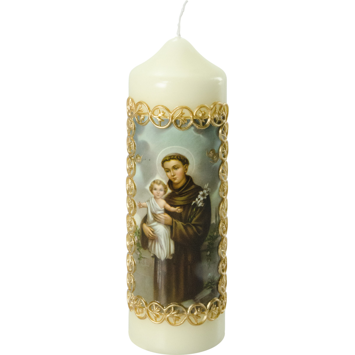 Heiliger Antonius Kerze, #812-F, 165x50, Fotodruck, Wachsborte