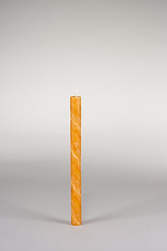 Stabkerze, 25 x 2 cm, 100% Bienenwachs, handgeknetet, natur