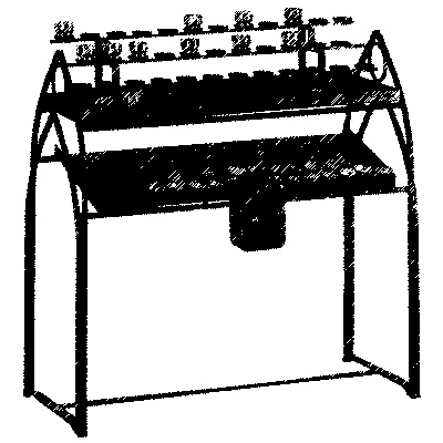 Opferlichtetisch, 18024, 46 Brennstellen, HxBxT=87x82x38cm, mit Opferstock