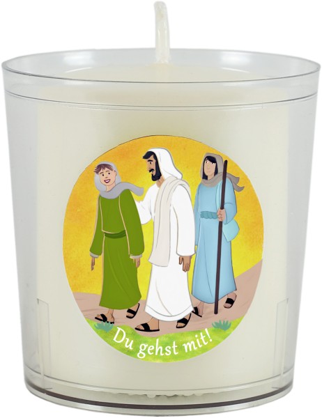 Fotokerze + Becher, 60x50, Du gehst mit!