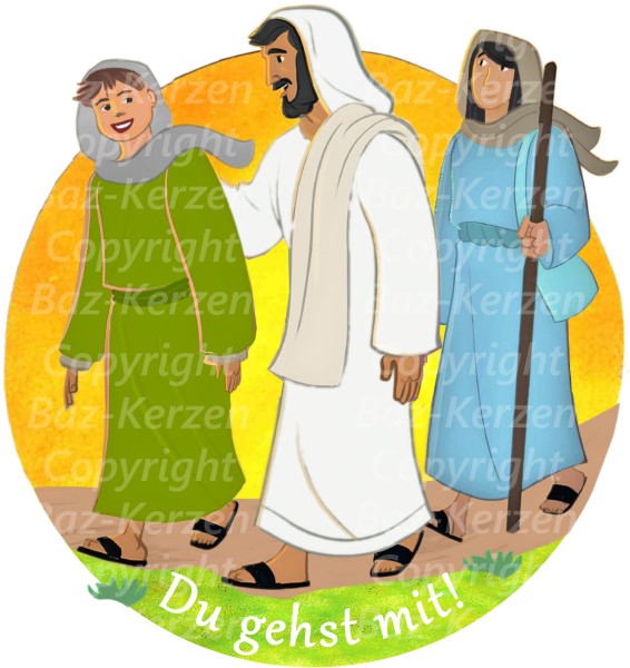 Fotodruck, Kerzenmotiv, "Du gehst mit!", Kommunion 2024