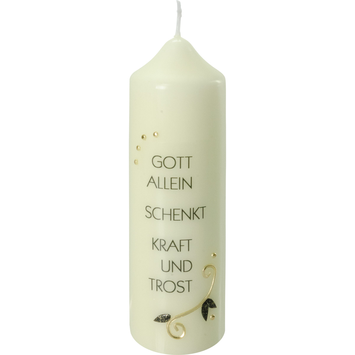 Trauerkerze, 2604, 165x50, Gott allein, Wachsranke