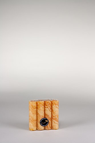 4 Adventskerzen, 10 x 2,5 cm, 100% Bienenwachs, handgeknetet