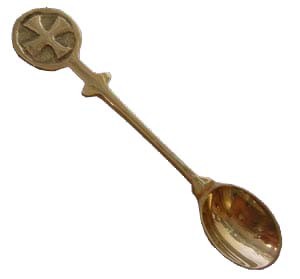 Weihrauchlöffel, Messing poliert, L10cm