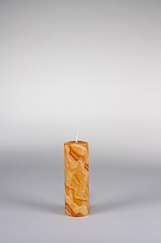 Stumpenkerze, 15 x 5 cm, 100% Bienenwachs, handgeknetet