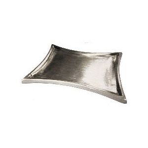 Trapezleuchter groß, silber matt, 16 x 9 cm