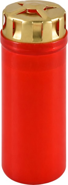 20 Grablichter, Memoriam Nr. 43, 4 Tage, mit SturmDeckel, rot