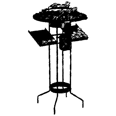 Opferlichtetisch, 18014, 44 Brennstellen, H=110cm, Ø=57cm, mit Opferstock