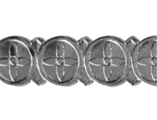 Wachsauflage, Borte, BS01, glanzsilber, Detailansicht