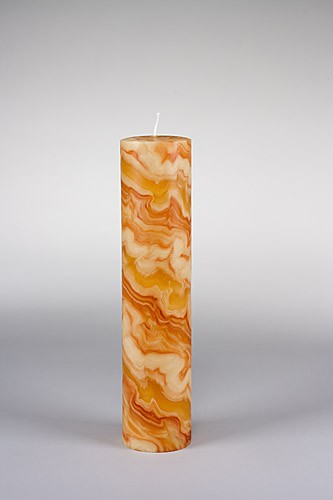 Stumpenkerze, 30 x 7 cm, 100% Bienenwachs, handgeknetet, natur